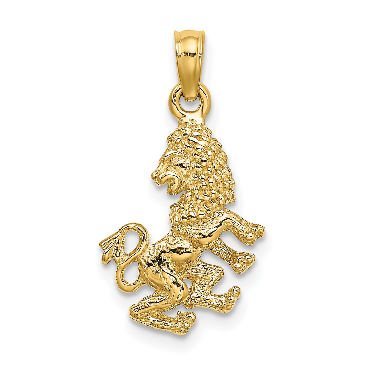 Gold 3D Zodiac Charm - Leo