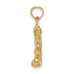 Gold 3D Zodiac Charm - Virgo