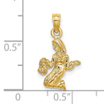 Gold 3D Zodiac Charm - Virgo