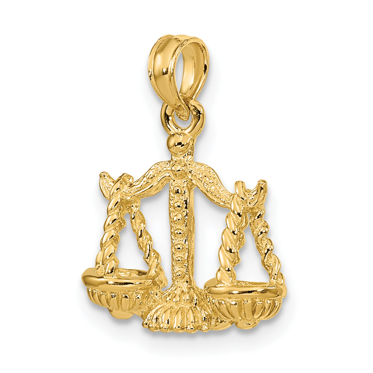 Gold 3D Zodiac Charm - Libra
