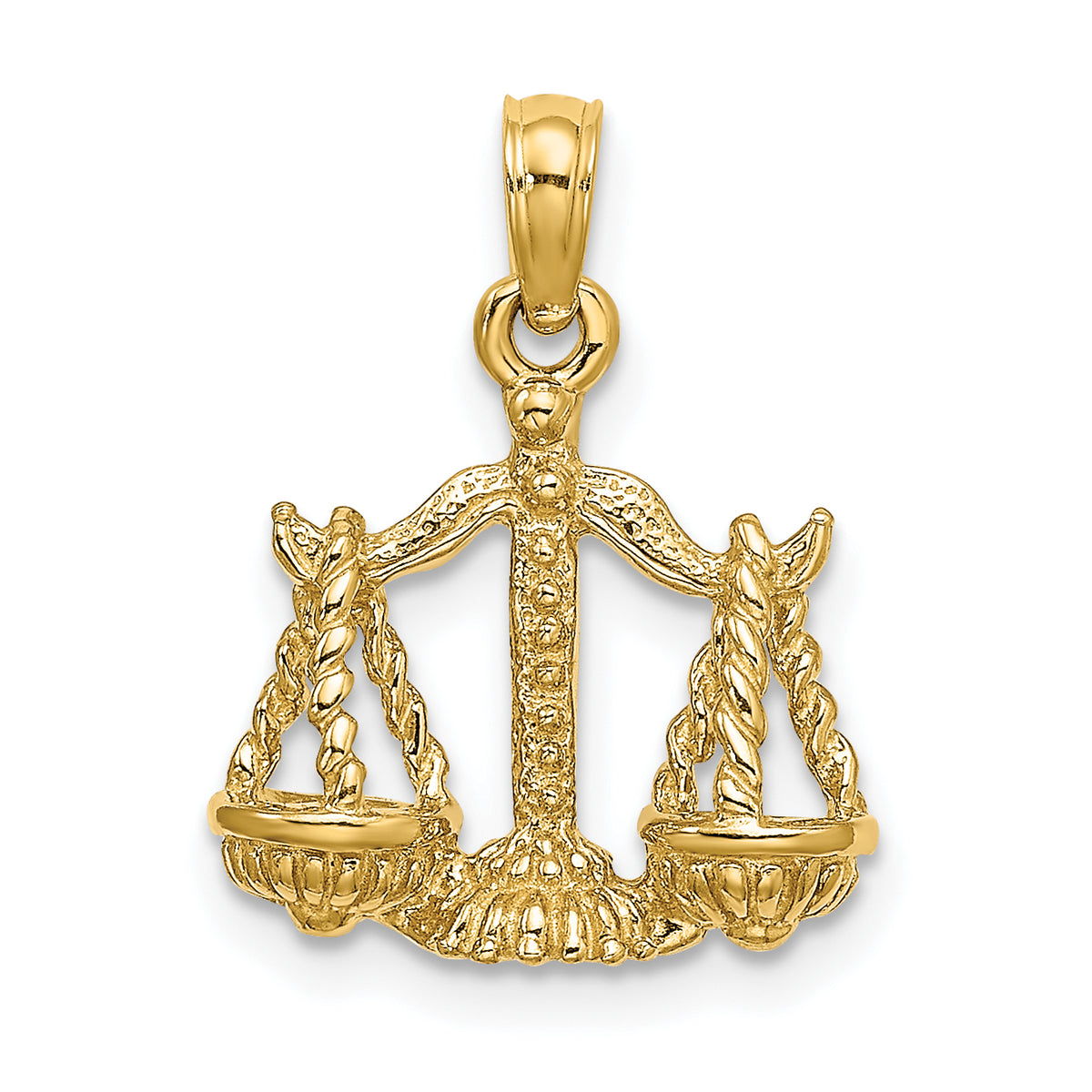Gold 3D Zodiac Charm - Libra