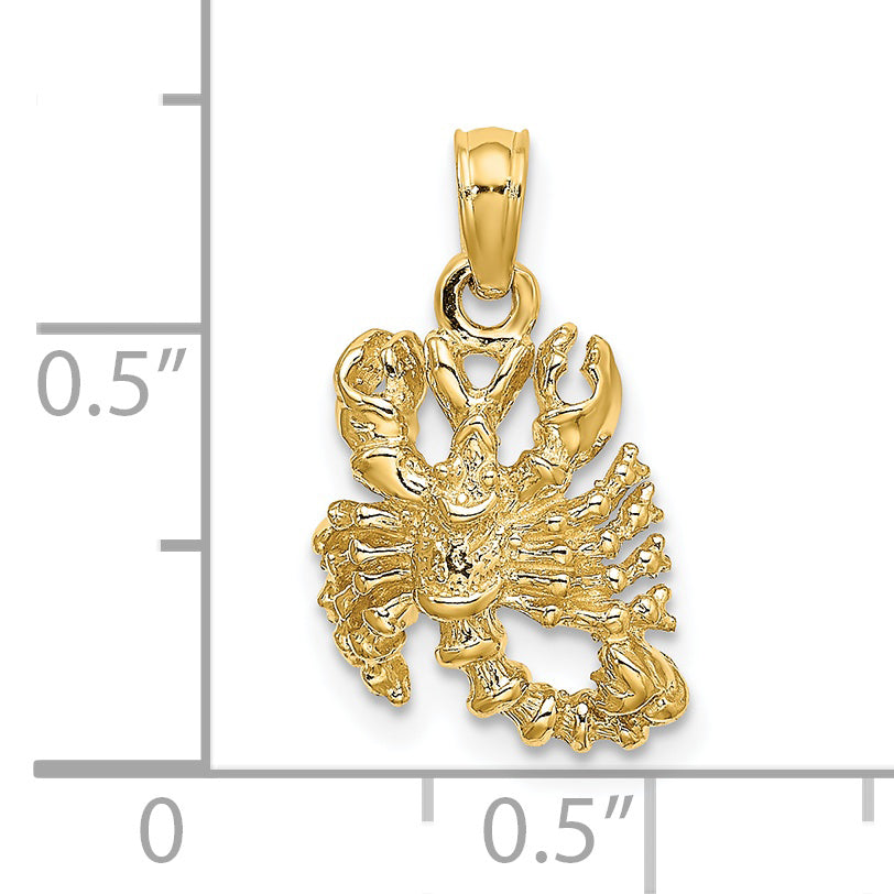Gold 3D Zodiac Charm - Scorpio