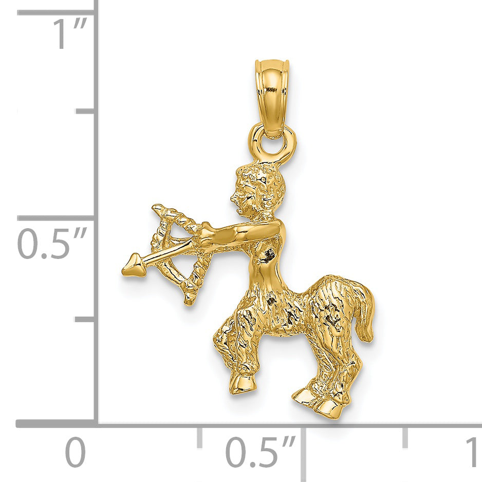 Gold 3D Zodiac Charm - Sagittarius
