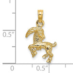 Gold 3D Zodiac Charm - Capricorn