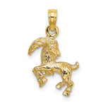 Gold 3D Zodiac Charm - Capricorn