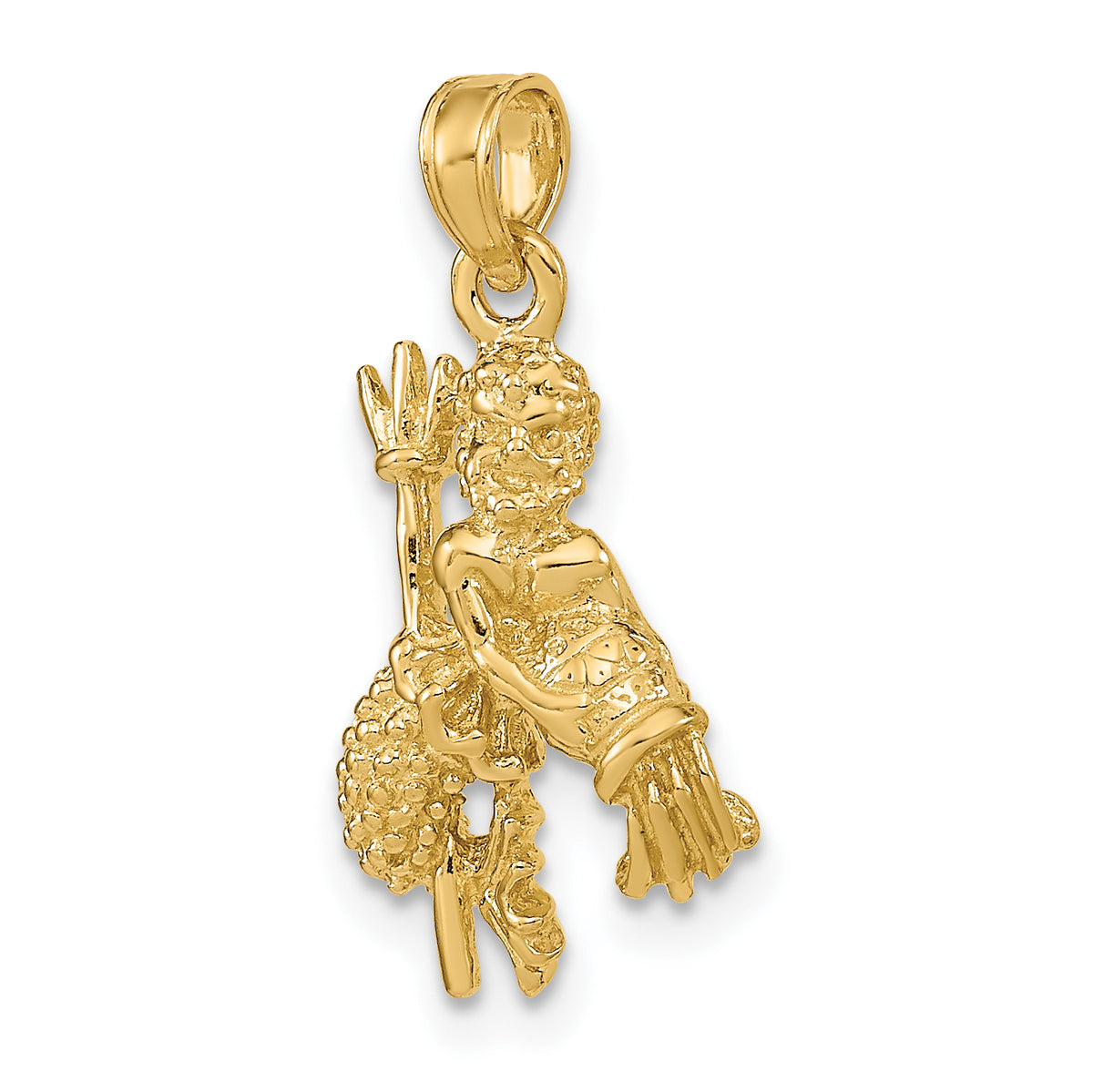 Gold 3D Zodiac Charm - Aquarius