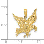 Gold Polished Eagle Pendant - 14k Yellow Gold