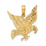 Gold Polished Eagle Pendant - 14k Yellow Gold