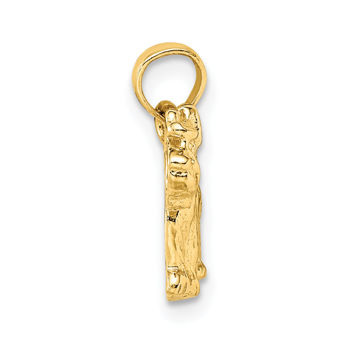 14k Yellow Gold Schnauzer Dog Pendant, view 2