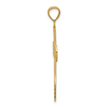 14k Yellow Gold Diamond-cut Filigree Cross Pendant, view 2