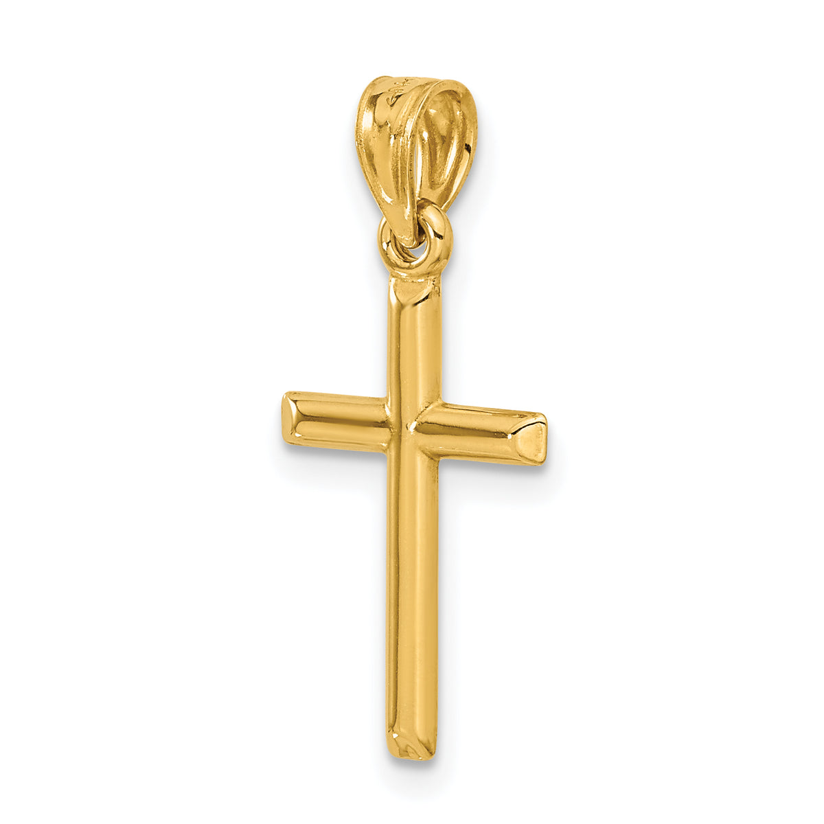 Hollow Cross Pendant - 14k Yellow Gold / Standard / 25x12mm