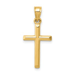 Hollow Cross Pendant - 14k Yellow Gold / Standard / 25x12mm