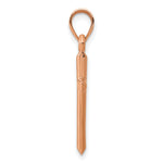 Hollow Cross Pendant - 14k Rose Gold / 12 x 25 mm / 25x12mm