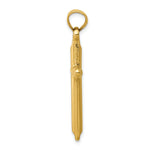 Polished Hollow Cross Pendant - 14k Yellow Gold / Polished, 3D / N/A, 35x17mm