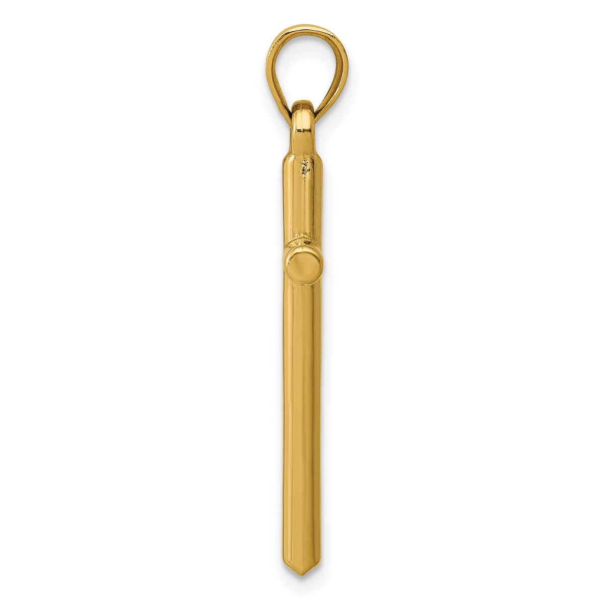 Hollow Cross Pendant - 14k Yellow Gold / Standard / 31x15mm
