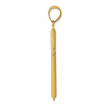 Polished Hollow Cross Pendant - 14k Yellow Gold / Polished, 3D / N/A, 56x30mm
