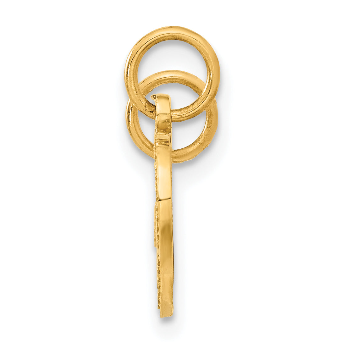 14k Yellow Gold Duck Charm, view 2