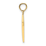 Gold Polished Latin Pendant - 14k Yellow Gold / 11 x 17.8 mm / 22.8x11mm