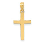 Gold Polished Latin Pendant - 14k Yellow Gold / 11 x 17.8 mm / 22.8x11mm