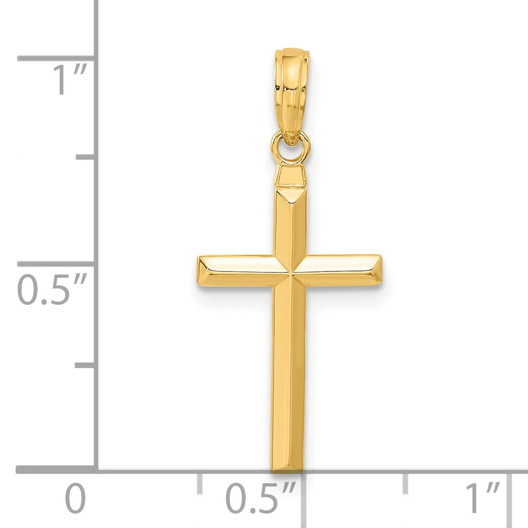Gold Latin Cross Pendant - 14k Yellow Gold / Large / 28x12mm