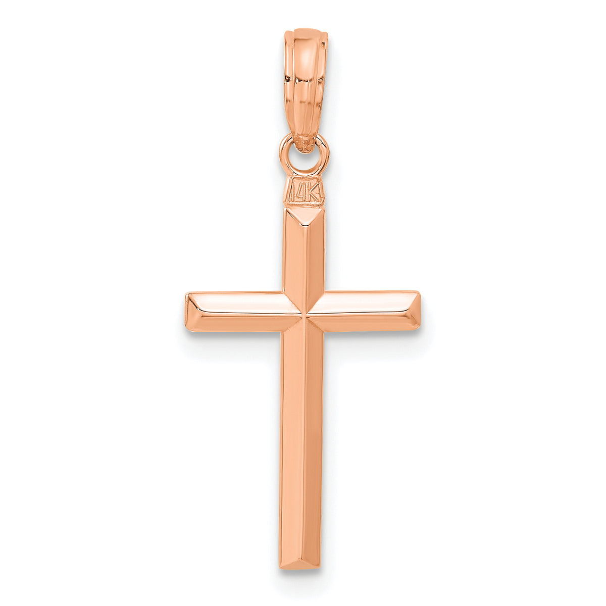 Gold Latin Cross Pendant - 14k Rose Gold / Large / 28mm