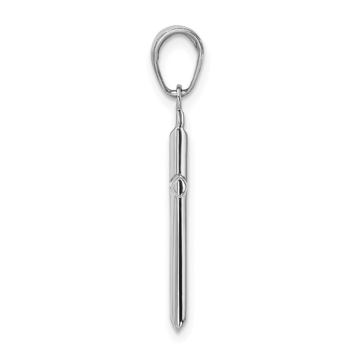 Gold Latin Cross Pendant - 14k White Gold / Large / 28mm