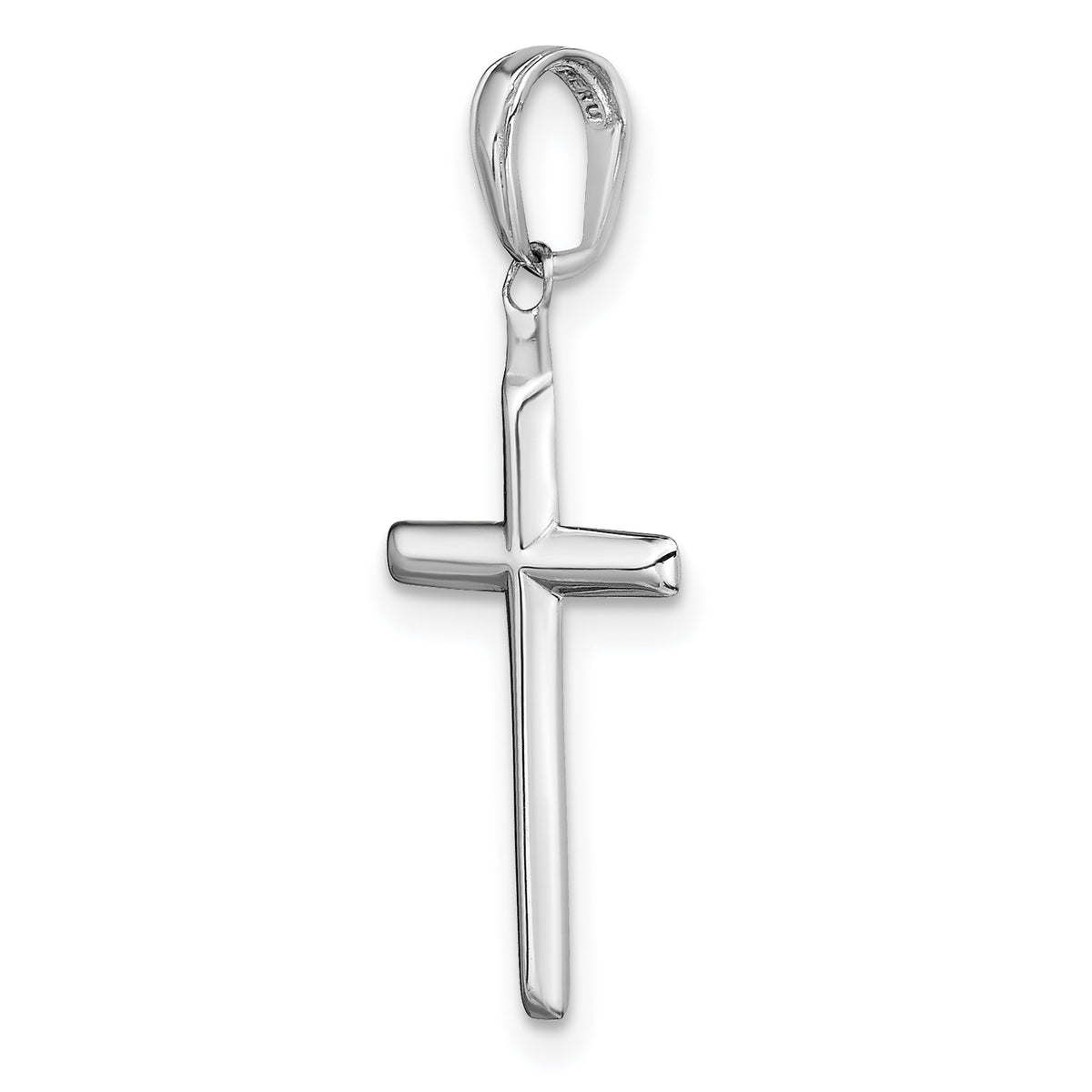 Gold Latin Cross Pendant - 14k White Gold / Large / 28mm