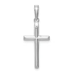 Gold Latin Cross Pendant - 14k White Gold / Large / 28mm