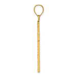 14K Diamond-cut Textured Cross Pendant