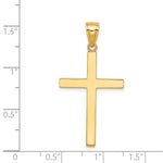 Gold Polished Latin Pendant - 14k Yellow Gold / 19.5 x 29.4 mm / 38x19.5mm