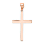 Gold Polished Latin Pendant - 14k Rose Gold / 19.5 x 29.4 mm / 38x19.5mm