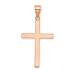 Gold Polished Latin Pendant - 14k Rose Gold / 19.5 x 29.4 mm / 38x19.5mm