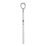 Gold Polished Latin Pendant - 14k White Gold / 19.5 x 29.4 mm / 38x19.5mm