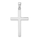 Gold Polished Latin Pendant - 14k White Gold / 19.5 x 29.4 mm / 38x19.5mm