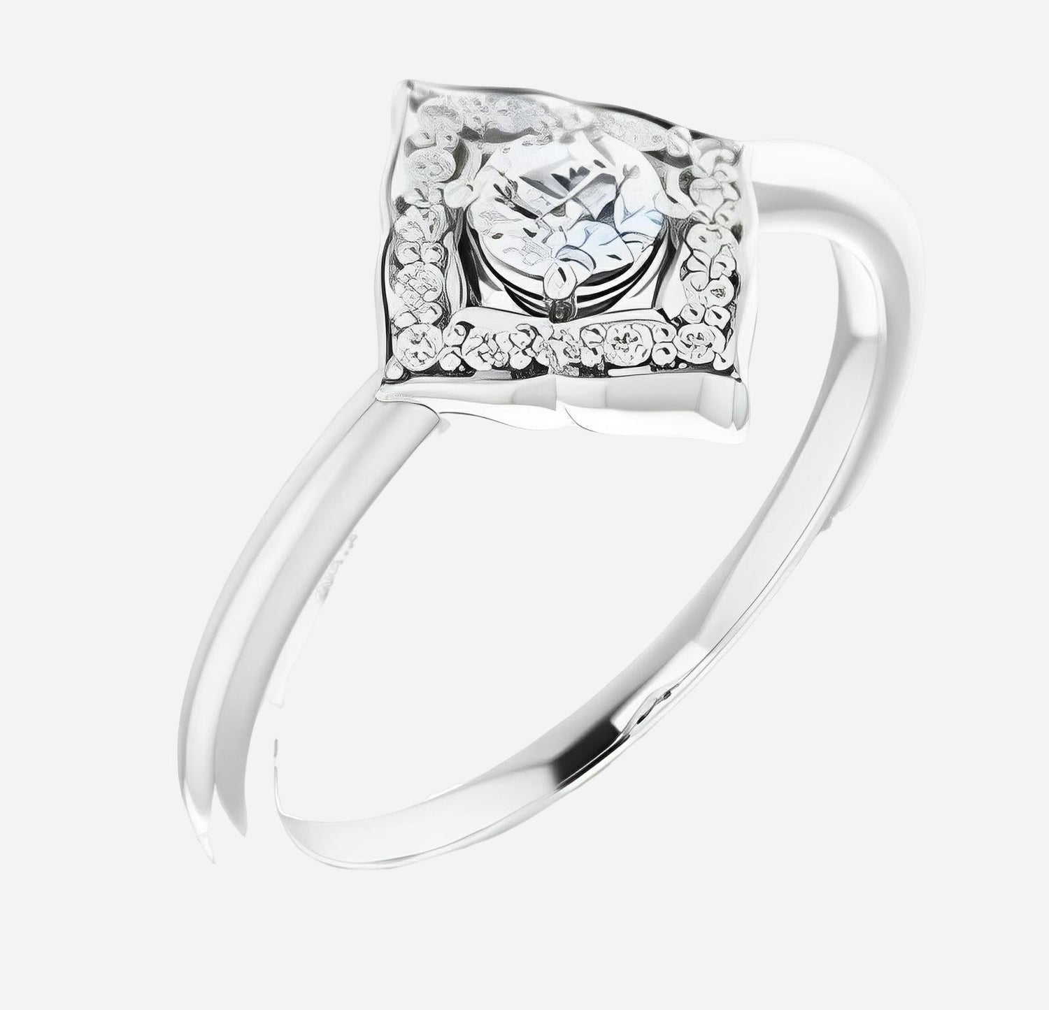 Yellow gold ring featuring natural diamonds.