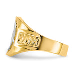 Men's Eagle Ring - 14k Gold with White Rhodium
