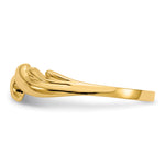 Gold Polished Wave Ring - 14k Yellow Gold