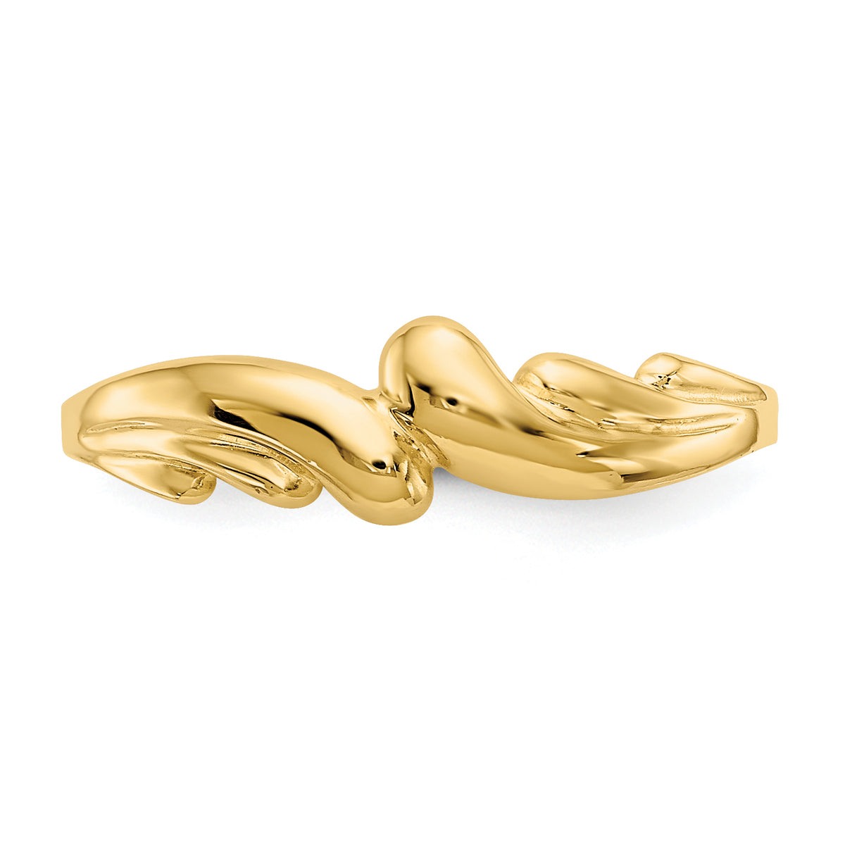 Gold Polished Wave Ring - 14k Yellow Gold