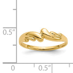 Gold Polished Wave Ring - 14k Yellow Gold