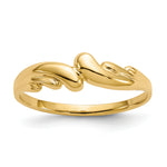 Gold Polished Wave Ring - 14k Yellow Gold