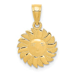 14k Polished Sun with Face Pendant