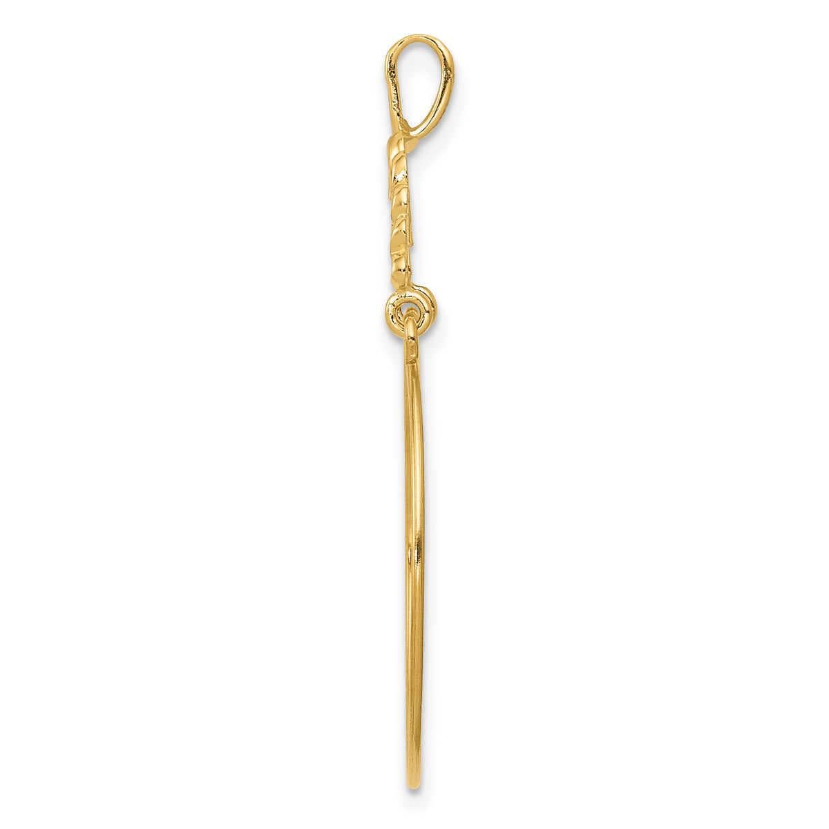 14k Gold Polished 5-Heart Charm Holder Pendant, view 2 - 14k Yellow Gold