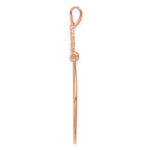 14k Gold Polished 5-Heart Charm Holder Pendant, view 2 - 14k Rose Gold