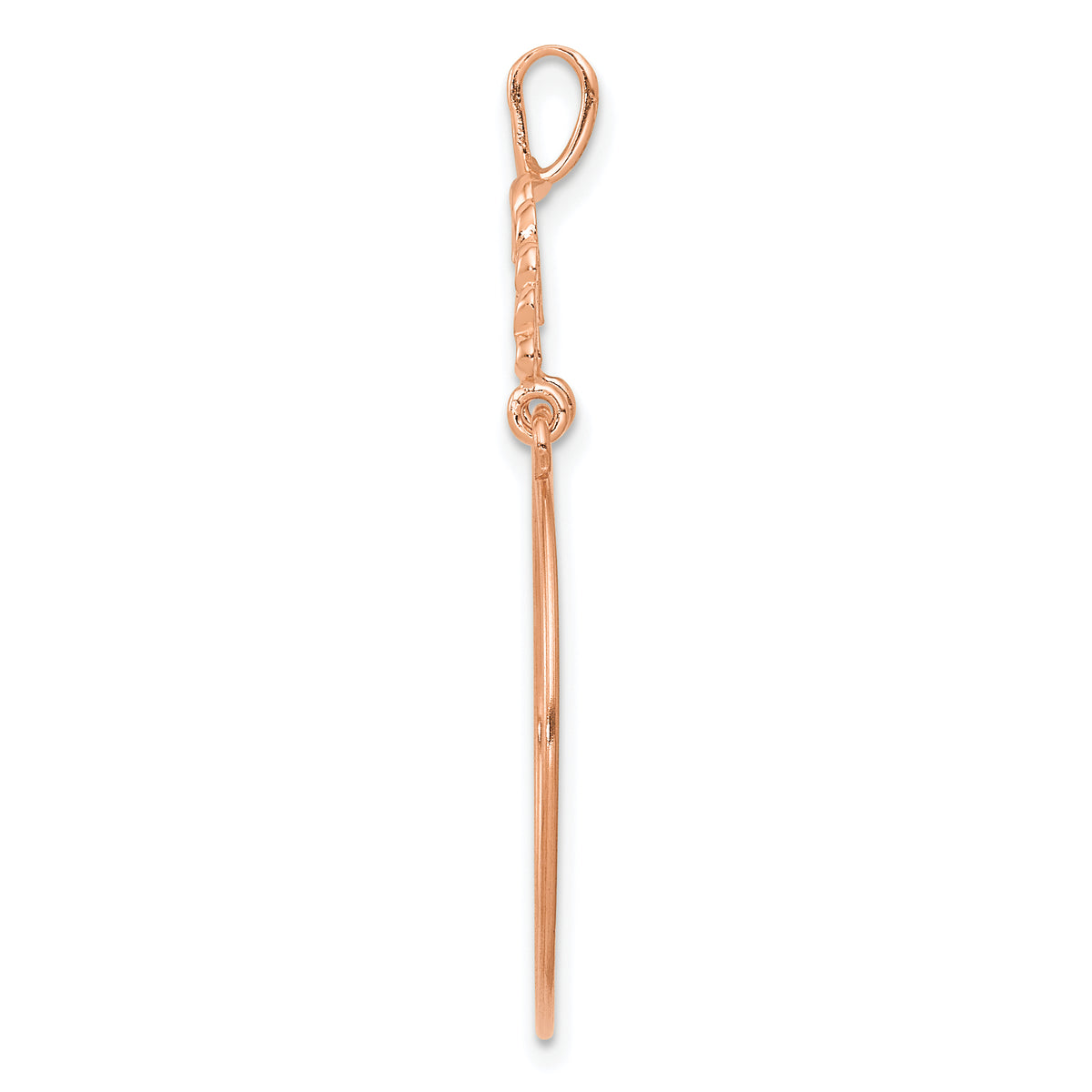 14k Gold Polished 5-Heart Charm Holder Pendant, view 2 - 14k Rose Gold