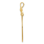 14k Yellow Gold Polished Floral Charm Holder Pendant, view 2