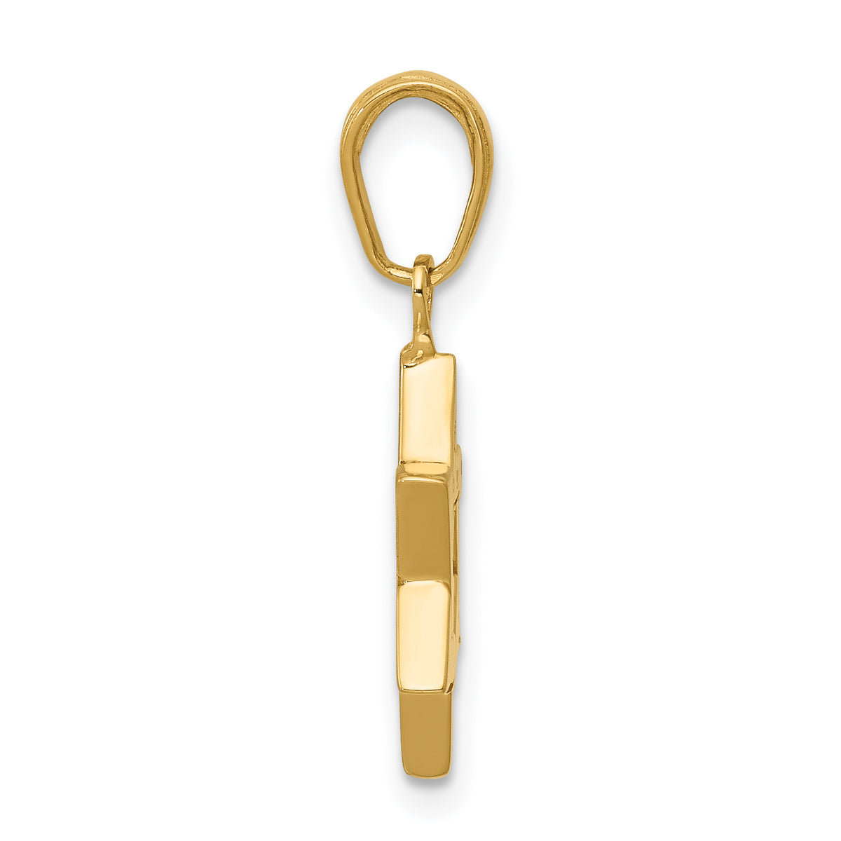 14k Yellow Gold Polished Star of David Pendant, 21 x 12 mm, view 2