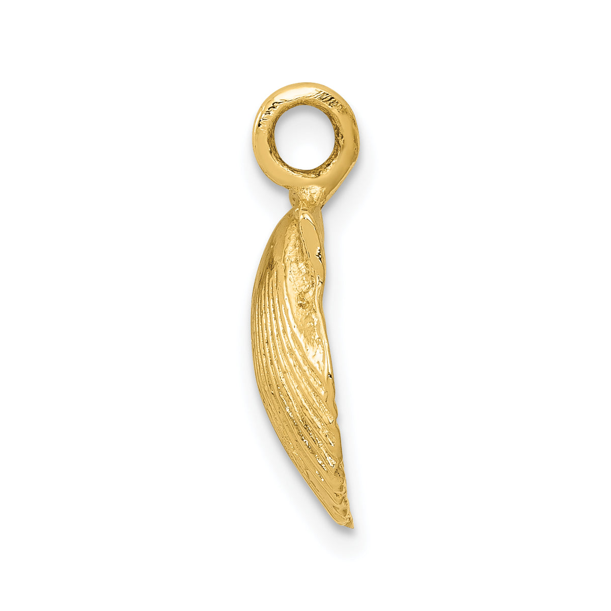 14k Yellow Gold Seashell Pendant, view 2