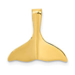 Gold Polished Whale Tail Pendant - 14k Yellow Gold / 15x16mm