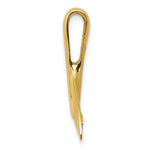 Gold Polished Whale Tail Pendant - 14k Yellow Gold / 18x23mm