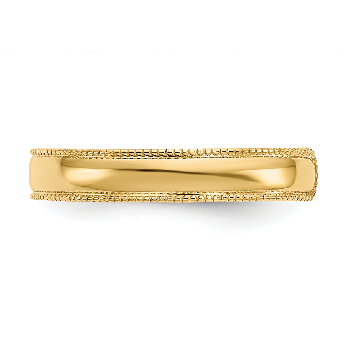 Gold Polished and Beaded Toe Ring - 14k Yellow Gold